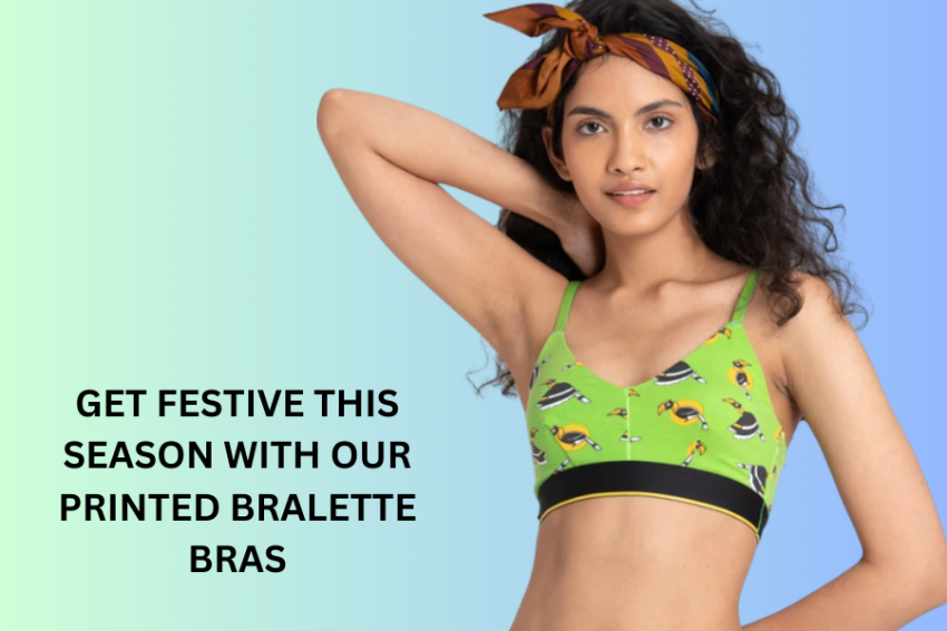 Get Festive this season with our Printed Bralette Bras