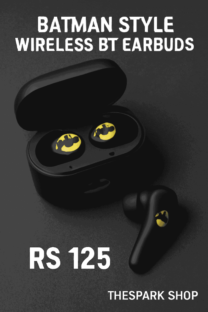 rs 125 only on thespark shop batman style wireless bt earbuds